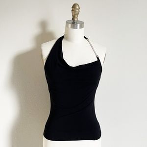 Metal Strap Black Halter